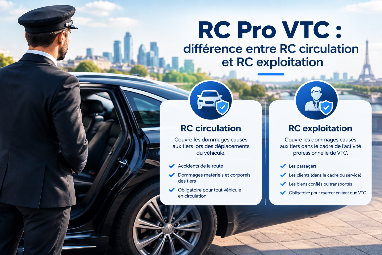 RC Pro VTC : différence entre RC circulation et RC exploitation